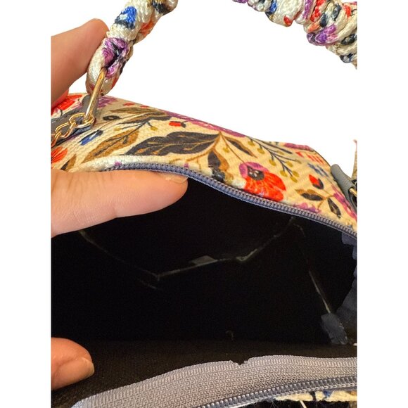 Frida Kahlo purple floral heart shape crossbody handbag women medium - Picture 9 of 11